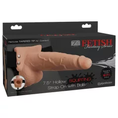   Pipedream Fetish Strap-On 7,5 - anlegbarer, spritzender Dildo (naturfarben)