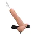 Pipedream Fetish Strap-On 9 - anlegbarer, hohler, spritzender Dildo (hautfarben)