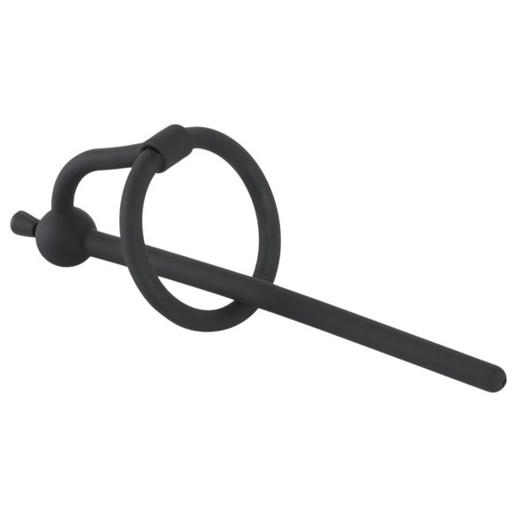 Penisplug - Silikondilator mit Eichelring (0,6mm) - schwarz