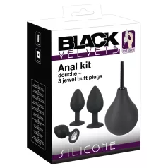 Black Velvets - Analplug-Set (4-teilig, schwarz)