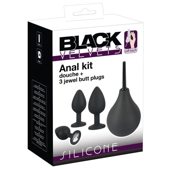 Black Velvet - 4-teiliges Analplug-Set - Schwarz