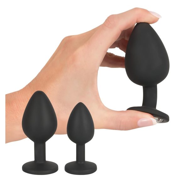 Black Velvet - 4-teiliges Analplug-Set - Schwarz
