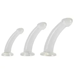   Crystal Clear - Eichel-Anal-Dildoset - 3-teilig (transparent)
