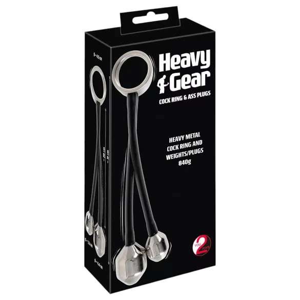 You2Toys Heavy Gear - Analring mit Gewicht (schwarz)