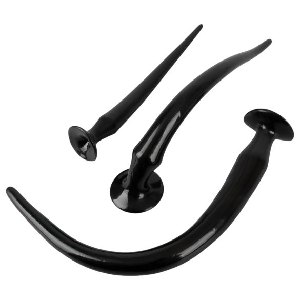 You2Toys - extra langer Anal-Plug-Set (3-teilig) - schwarz