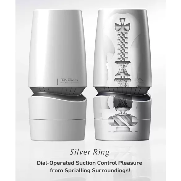 TENGA Aero - Super Saug Mund-Masturbator (Weiß-Silber)