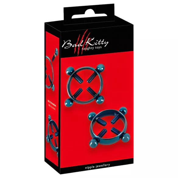 Bad Kitty - Drehbare Nippelschmuck (rund) - blau