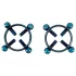 Bad Kitty - Drehbare Nippelschmuck (rund) - blau