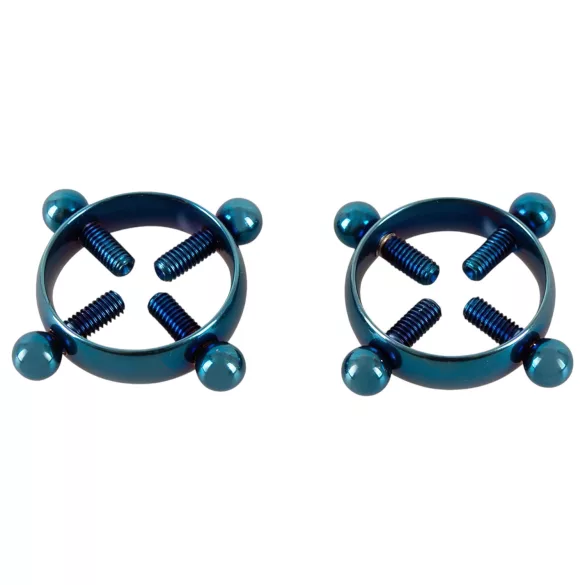 Bad Kitty - Drehbare Nippelschmuck (rund) - blau