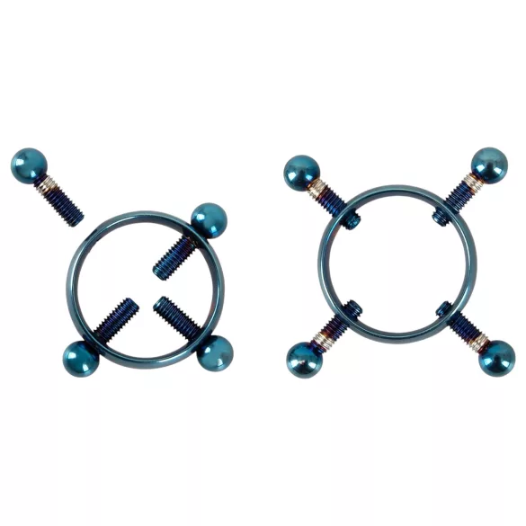 Bad Kitty - Drehbare Nippelschmuck (rund) - blau