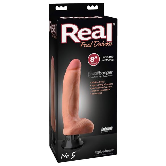 Real Feel Deluxe No.5 - echtes, lebensechtes Vibrator (natur)