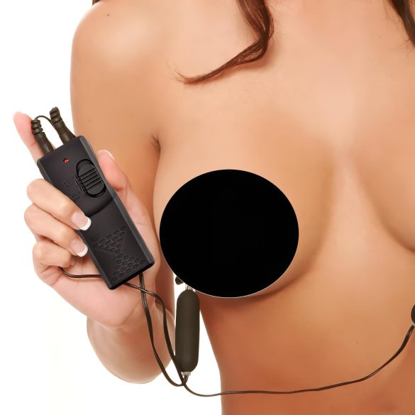 Fetisch - Vibrierende Nippelklammern (schwarz)