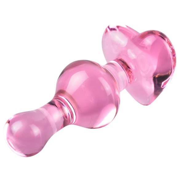 Icicles No. 75 - Herz-Glas-Analplug (pink)