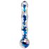 Icicles Nr. 08 - Wellenförmiger, zweiseitiger Glas-Dildo (klar-blau)