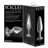 Icicles Nr. 26 - konischer Analdildo aus Glas (transparent)