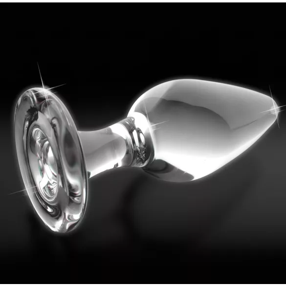 Icicles Nr. 26 - konischer Analdildo aus Glas (transparent)