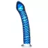 Icicles Nr. 29 - Spiral Glasdildo (Blau)