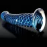 Icicles Nr. 29 - Spiral Glasdildo (Blau)
