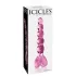 Icicles Nr. 43 - Perlenherz Glasdildo (pink)