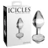 Icicles No. 44 - Kegelförmiger Glas Analdildo (transparent)
