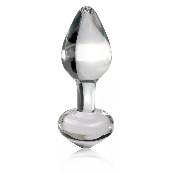 Icicles No. 44 - Kegelförmiger Glas Analdildo (transparent)