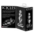 Icicles No. 47 - dreifach-perlen, Glas Analplug (transparent)