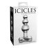 Icicles No. 47 - dreifach-perlen, Glas Analplug (transparent)