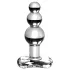 Icicles No. 47 - dreifach-perlen, Glas Analplug (transparent)