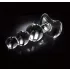 Icicles No. 47 - dreifach-perlen, Glas Analplug (transparent)
