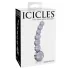 Icicles No. 66 - Gebogener, kugeliger Glasdildo (transparent)