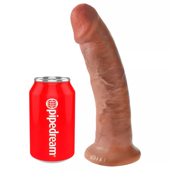King Cock 9 - realistisch Dildo mit Saugnapf (23cm) - Dunkel Natur