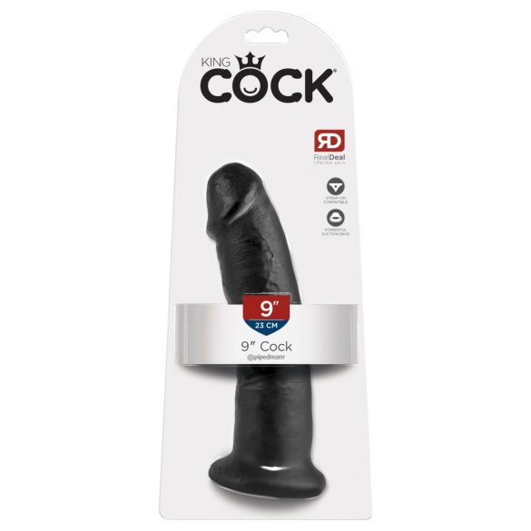 King Cock 9 - Haftfuß Dildo (schwarz)