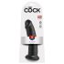 King Cock 9 - Haftfuß Dildo (schwarz)
