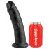 King Cock 9 - Haftfuß Dildo (schwarz)