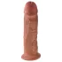 King Cock 10 - großer Dildo mit Saugnapf (25 cm) - dunkel naturfarben