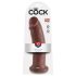 King Cock 10 - großer Saugnapf-Dildo (25 cm) - Braun