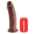King Cock 10 - großer Saugnapf-Dildo (25 cm) - Braun