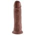 King Cock 10 - großer Saugnapf-Dildo (25 cm) - Braun