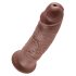 King Cock 10 - großer Saugnapf-Dildo (25 cm) - Braun