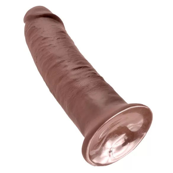King Cock 10 - großer Saugnapf-Dildo (25cm) - braun