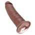 King Cock 10 - großer Saugnapf-Dildo (25 cm) - Braun