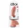 King Cock 9 - großer Dildo mit Hoden und Saugnapf (23 cm, naturfarben)