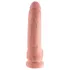 King Cock 9 - großer Dildo mit Hoden und Saugnapf (23 cm, naturfarben)