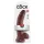 King Cock 9 - großer Saugnapf-Dildo mit Hoden (23cm) - braun