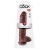 King Cock 11" - Großer Haftbasis-Dildo mit Hoden (28cm) - Braun