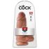 King Cock 9 Chubby - Saugnapf-Dildo (23 cm) - Dunkel Natur