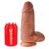 King Cock 9 Chubby - Saugnapf-Dildo (23 cm) - Dunkel Natur