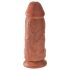 King Cock 9 Chubby - Saugnapf-Dildo (23 cm) - Dunkel Natur