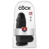 King Cock 9 Chubby - Saugnapf-Dildo mit Hoden (23cm) - schwarz