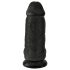 King Cock 9 Chubby - Saugnapf-Dildo mit Hoden (23cm) - Schwarz